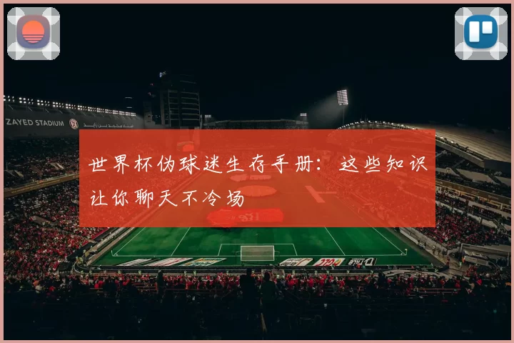 世界杯伪球迷生存手册：这些知识让你聊天不冷场